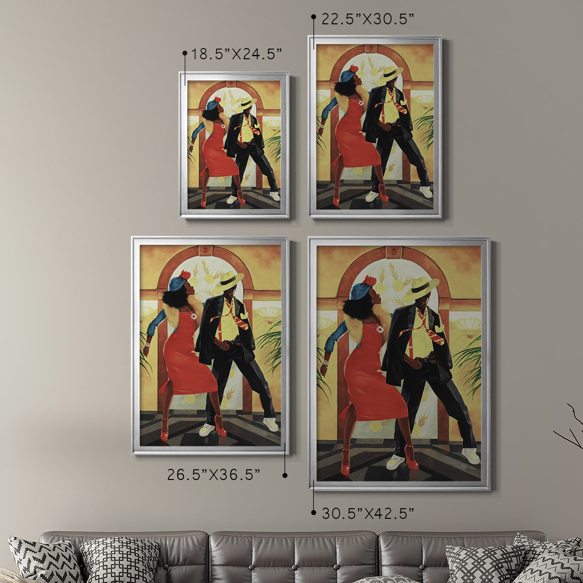 Night Out I - Modern Framed Canvas Print