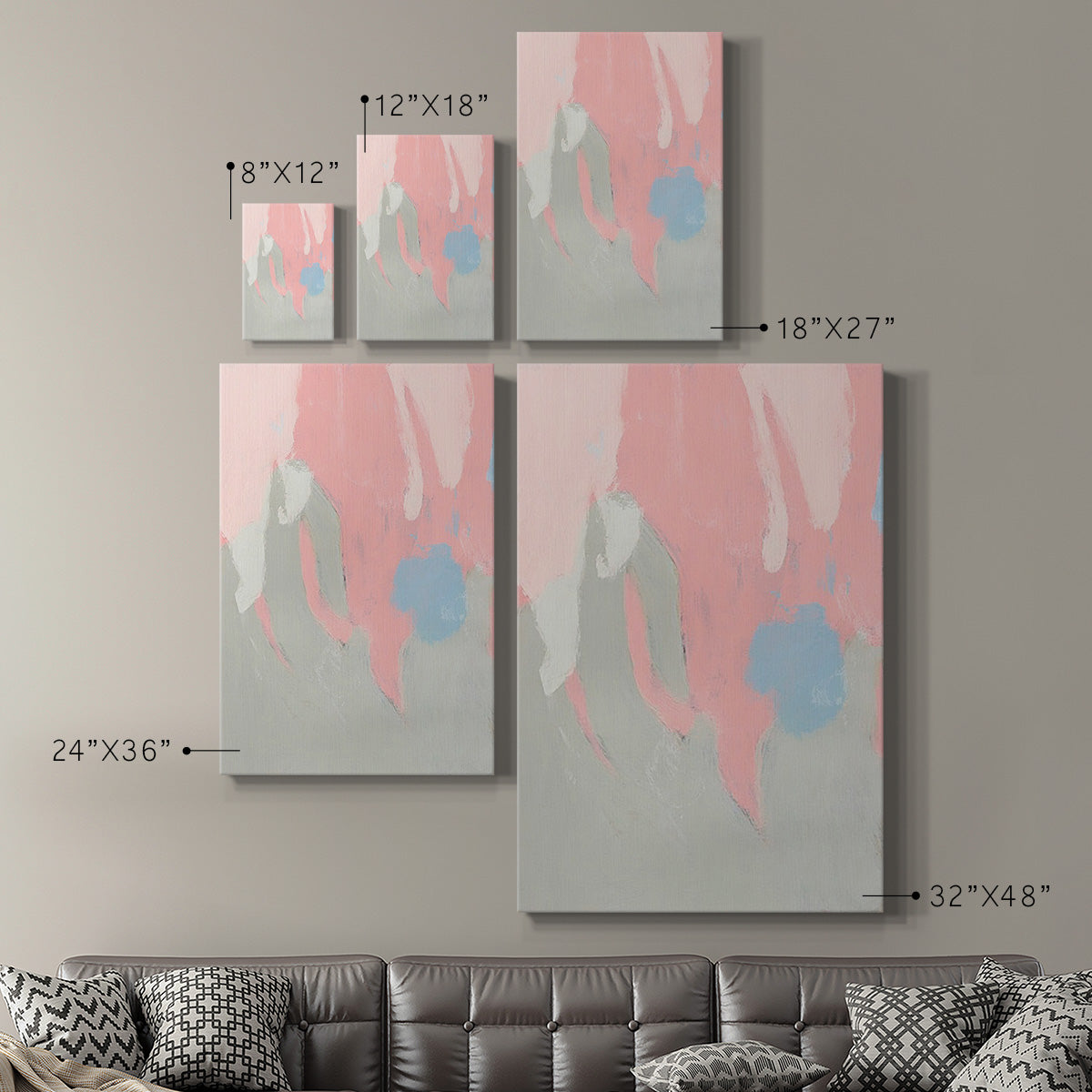 Blushing Abstract I - Canvas Art Print