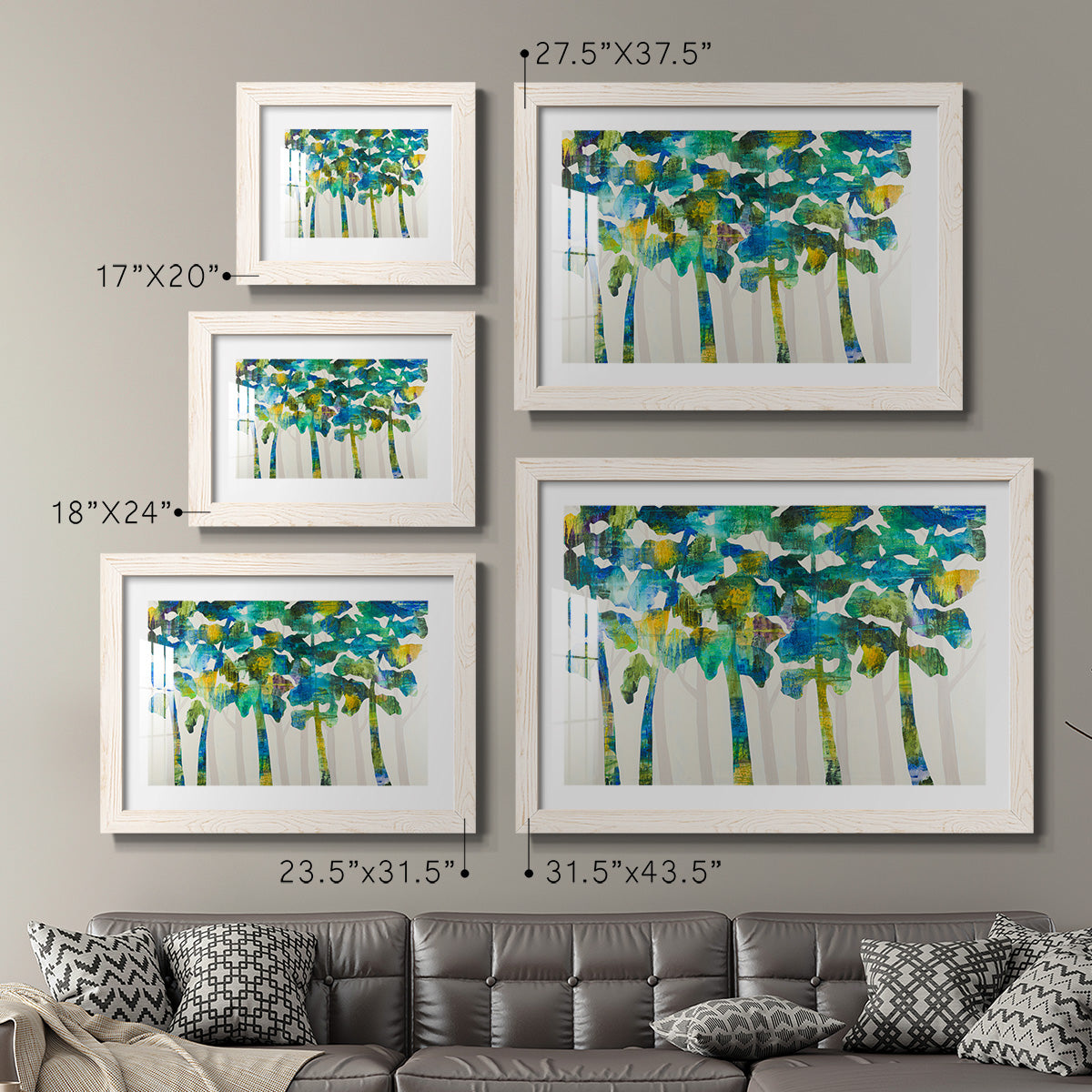Tall Trees VII - Barnwood Framed Art Print