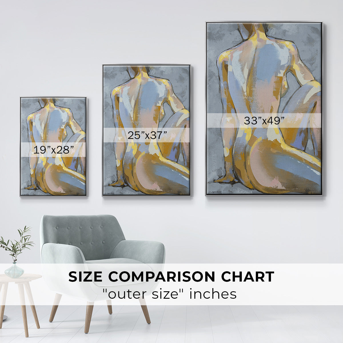 Grey Maiden II - Floater Framed Canvas Print