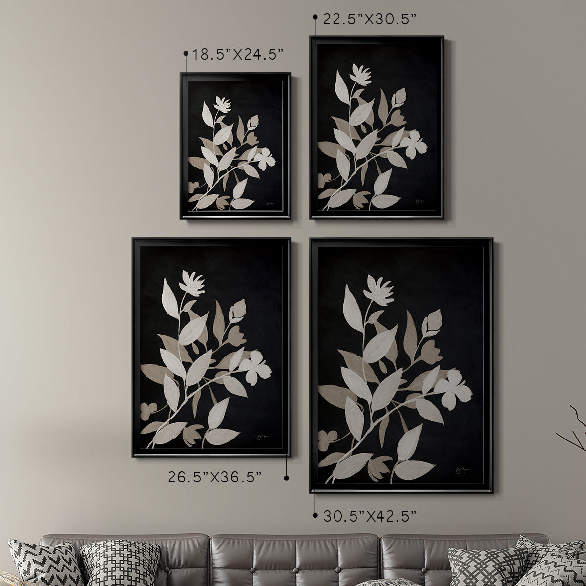 Midnight Silhouette I - Modern Framed Canvas Print