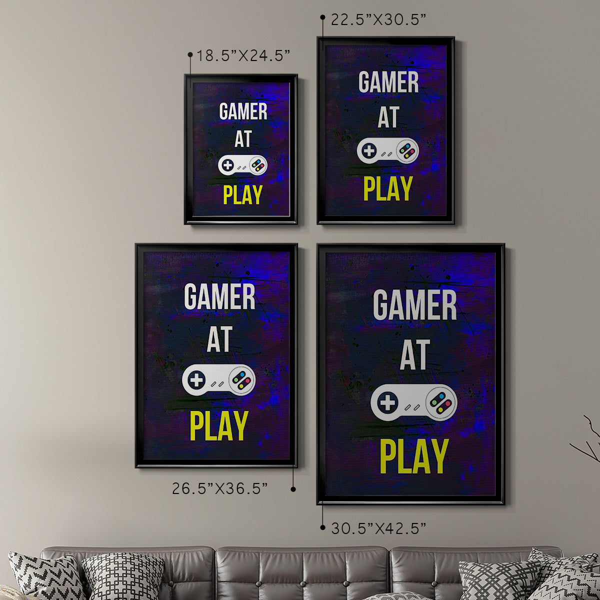 Gamer at Play VI - Modern Framed Canvas Print