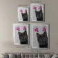 Black Cat Valentines - Modern Framed Canvas Print