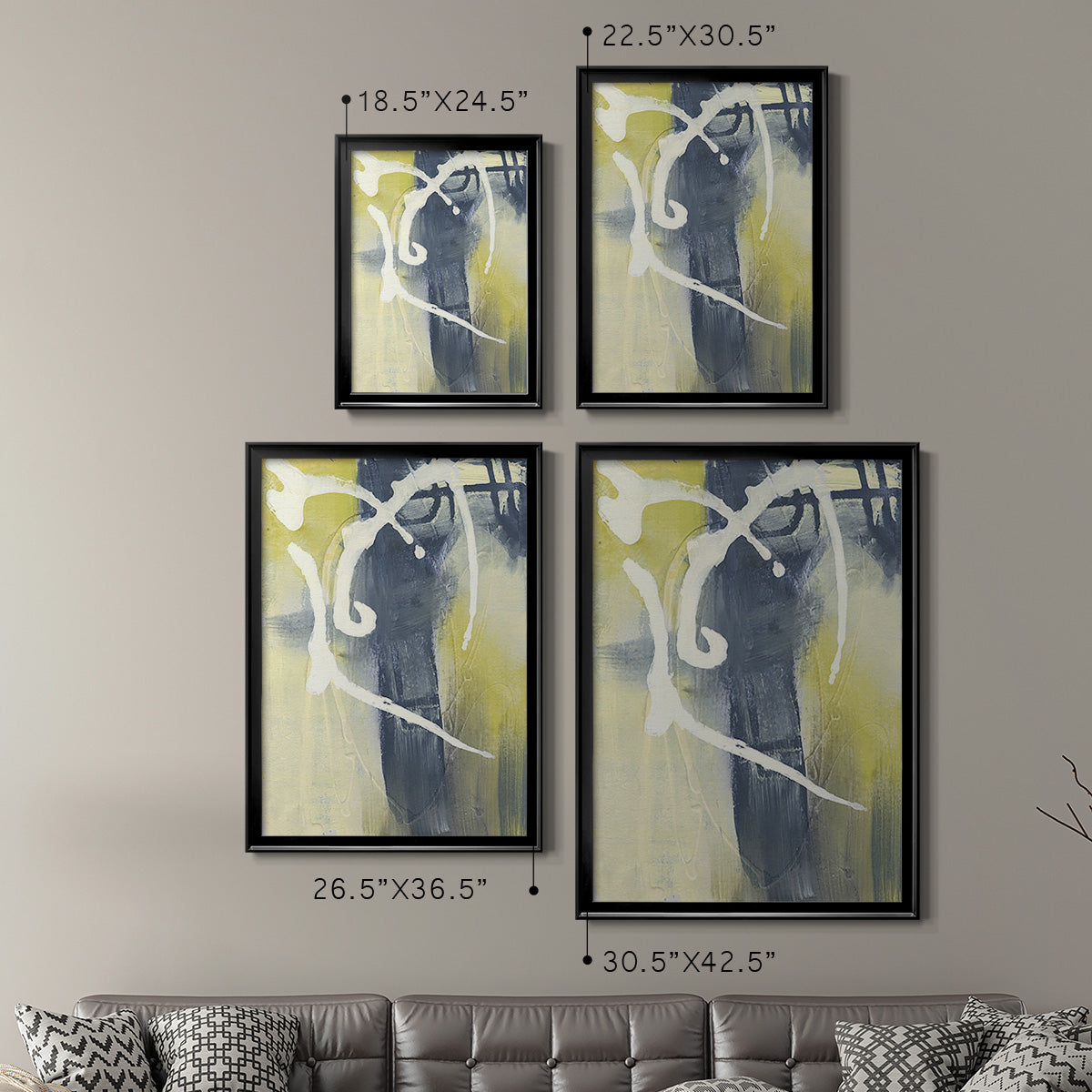 Delightful II - Modern Framed Canvas Print