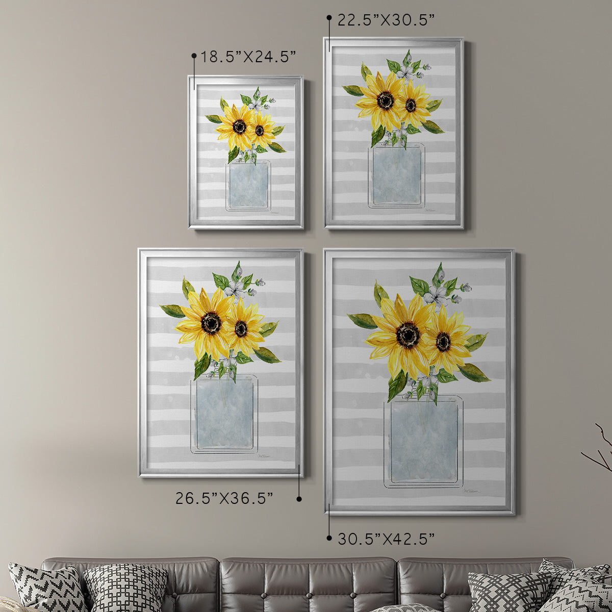 Sunflower Perfume I - Modern Framed Canvas Print