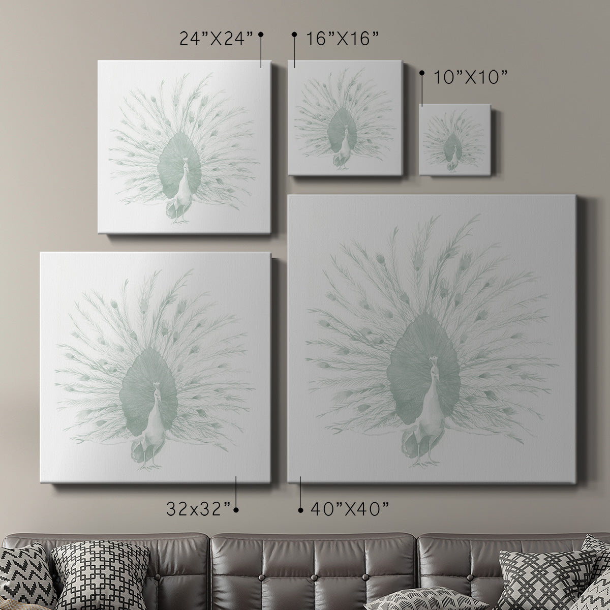 Sage Peacock I - Canvas Art Print