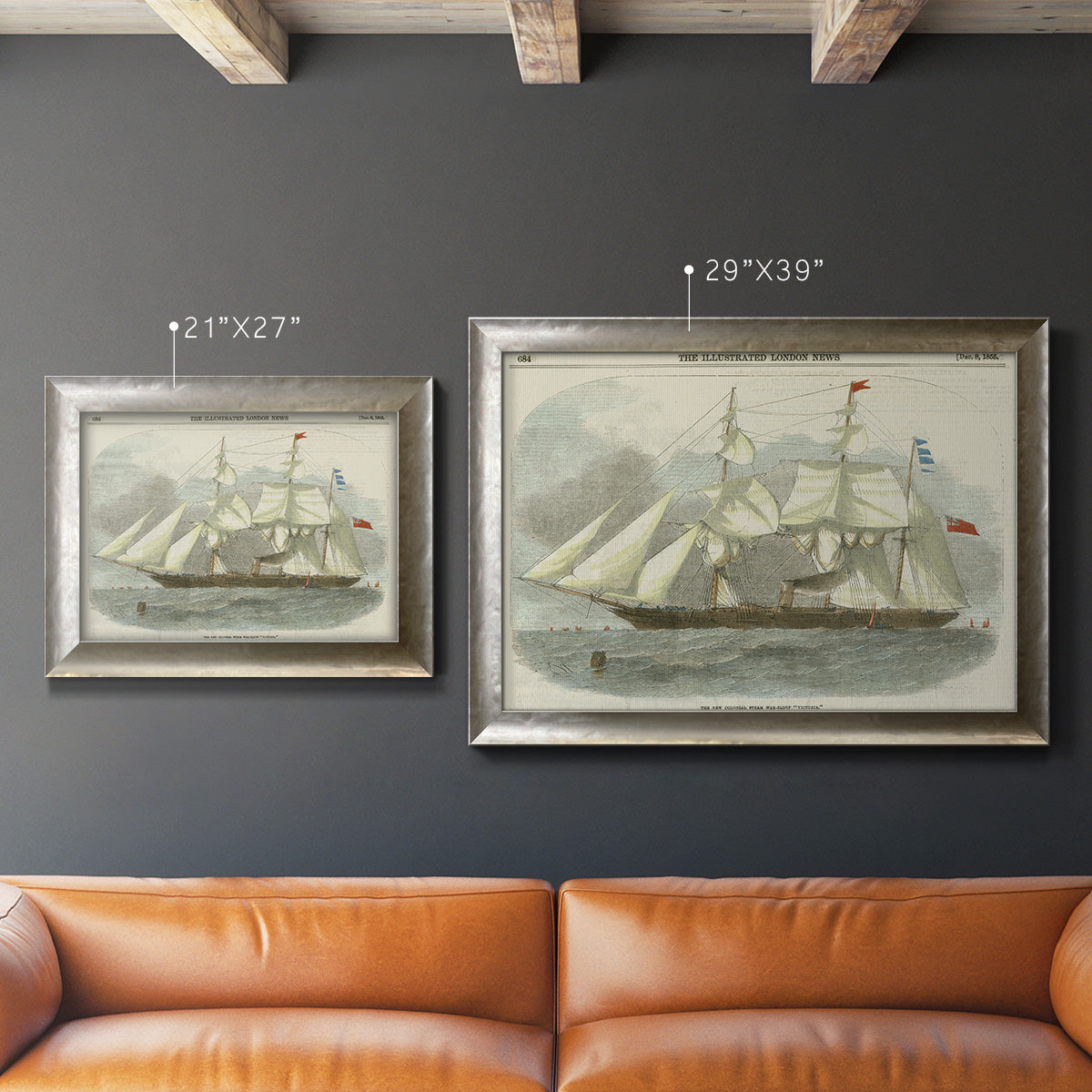 Antique Clipper Ship III Premium Framed Canvas- Ready to Hang