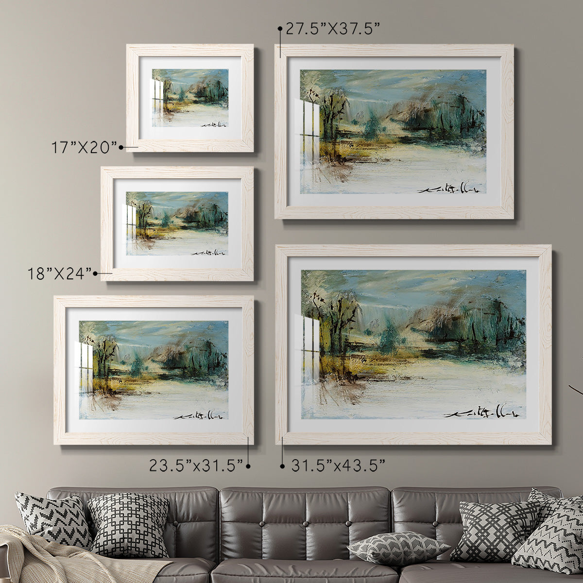 Wintery Horizon II - Barnwood Framed Art Print