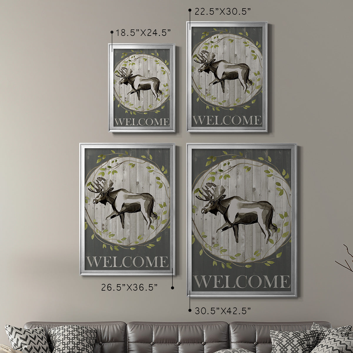 Woodland Welcome IV - Modern Framed Canvas Print