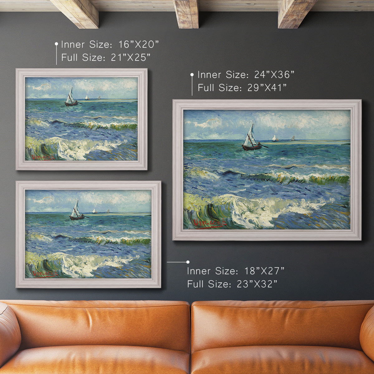 The Sea at Les Saintes - Ornate Framed Canvas Print