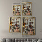 Stacked Houses III - Modern Framed Canvas Print