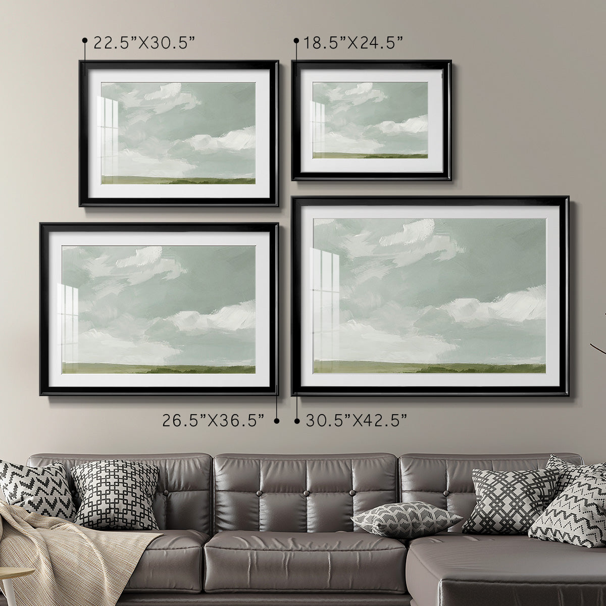 Gray Stone Sky II - Modern Framed Art Print