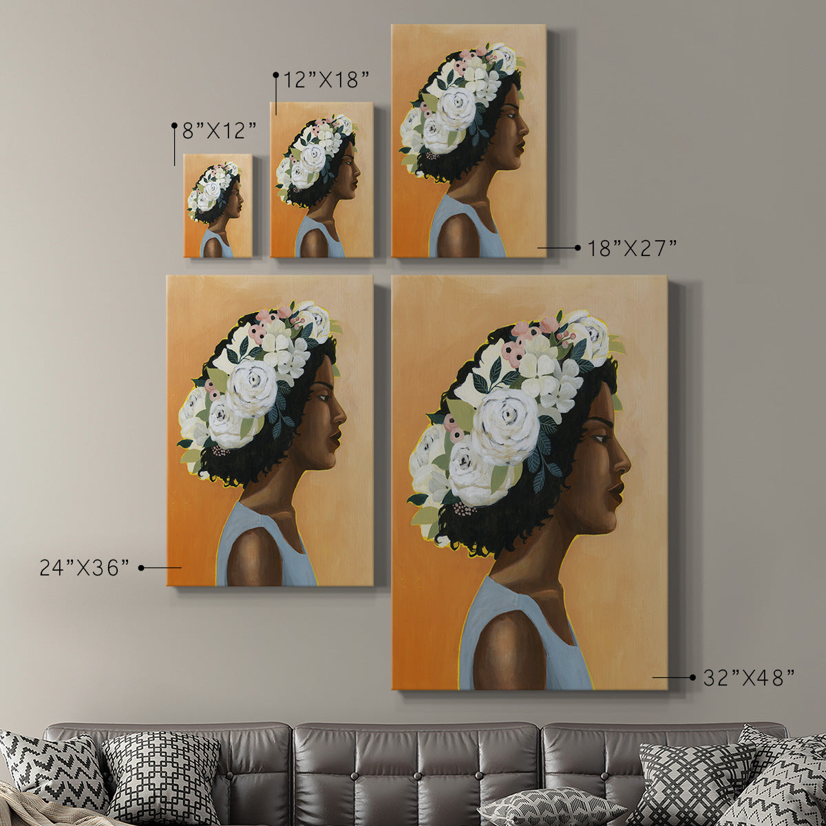 Modern Laurel I Premium Gallery Wrapped Canvas - Ready to Hang