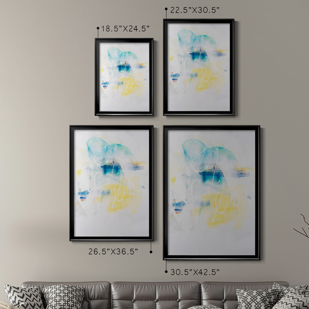 Spacial II - Modern Framed Canvas Print