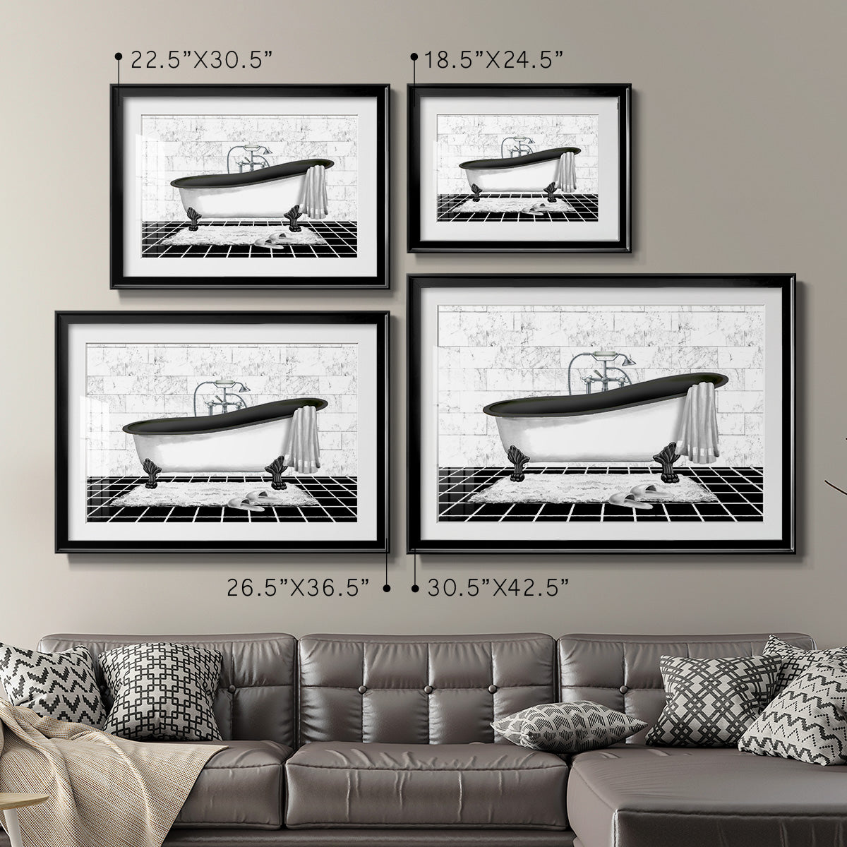 Modern Bath II - Modern Framed Art Print