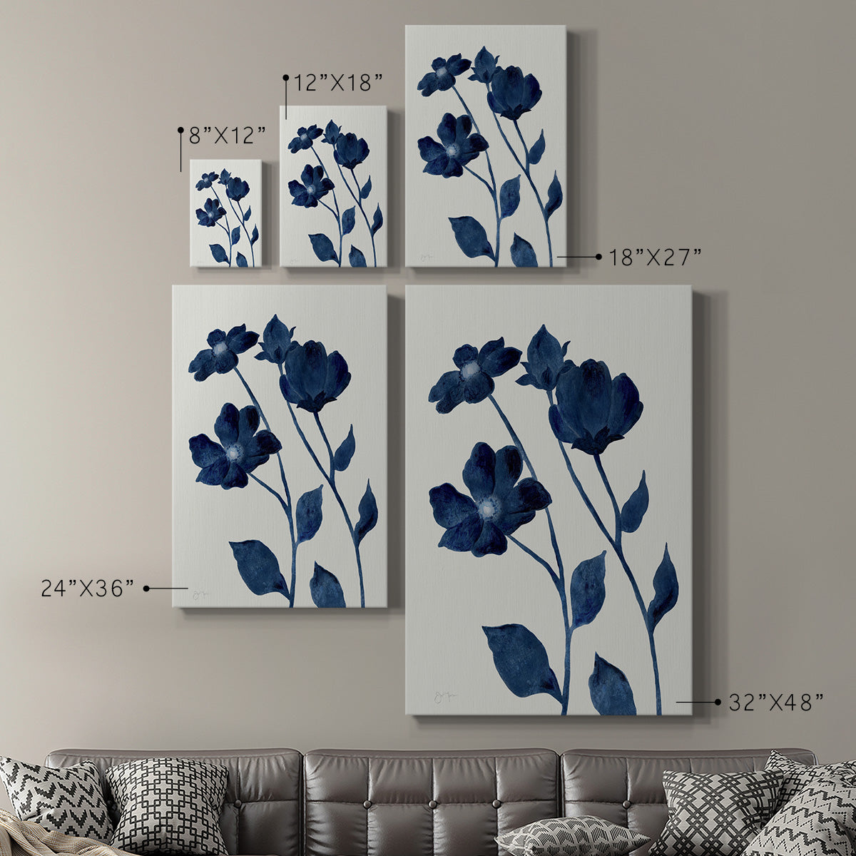 Indigo Bloom I - Canvas Art Print