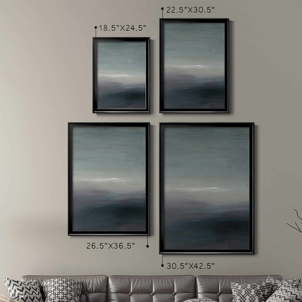 Windy Moor II - Modern Framed Canvas Print