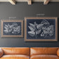 Foliage on Navy III Premium Framed Canvas- Ready to Hang