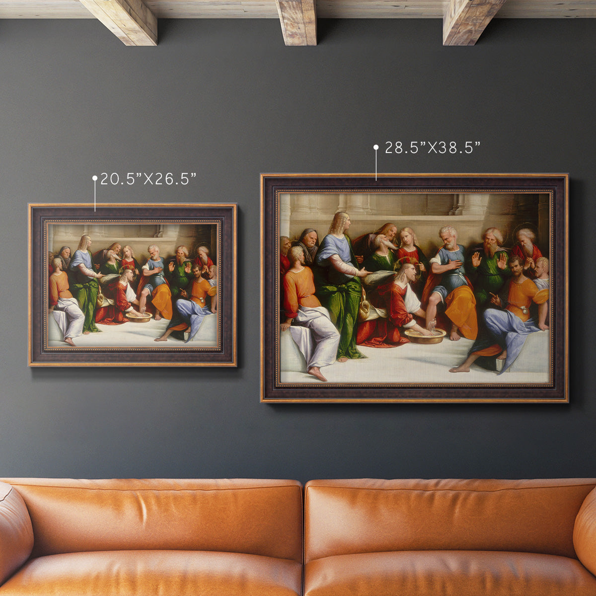 Christ Washing the Disciples' Feet - Ornate Framed Canvas Print