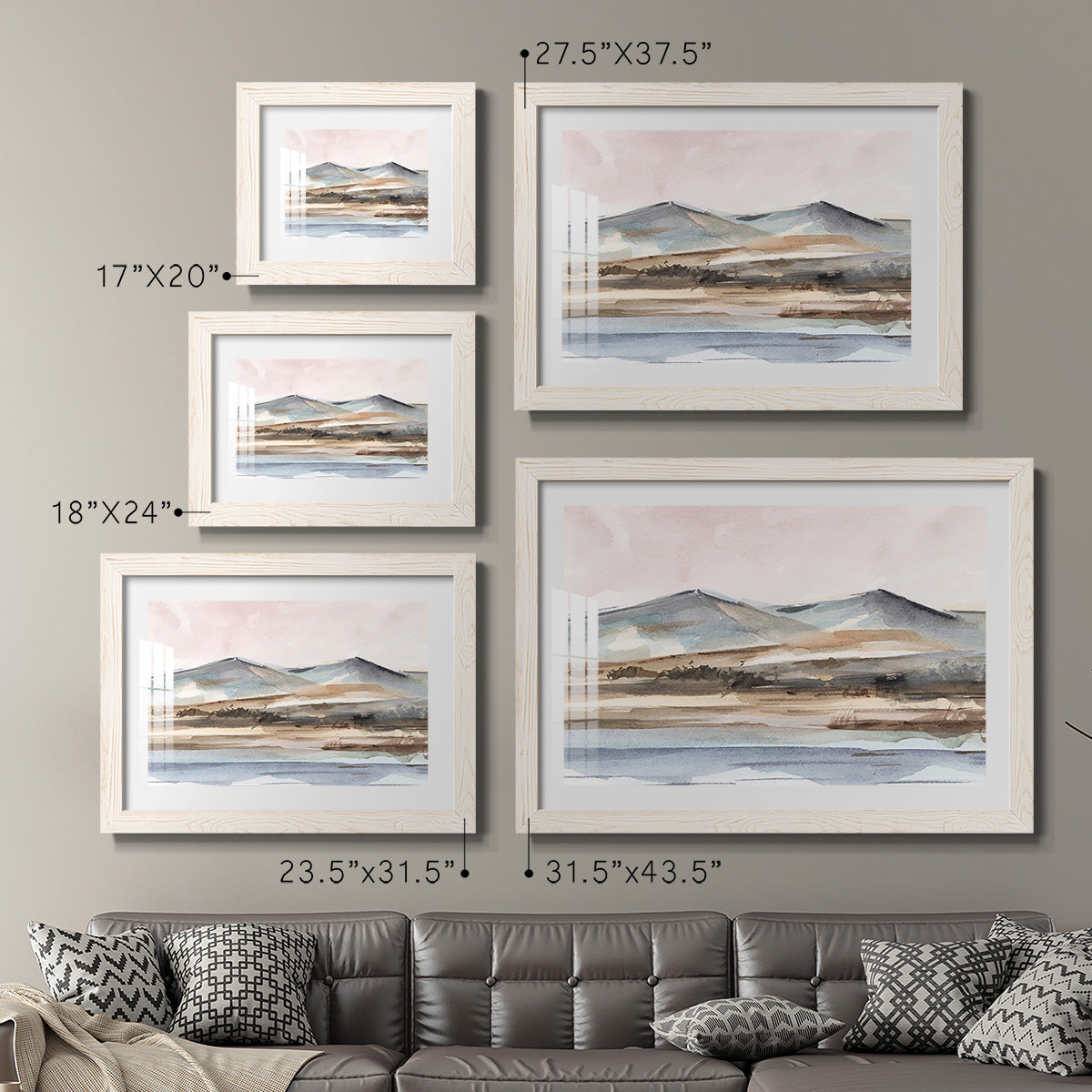 Autumn Mountain Valley II - Barnwood Framed Art Print