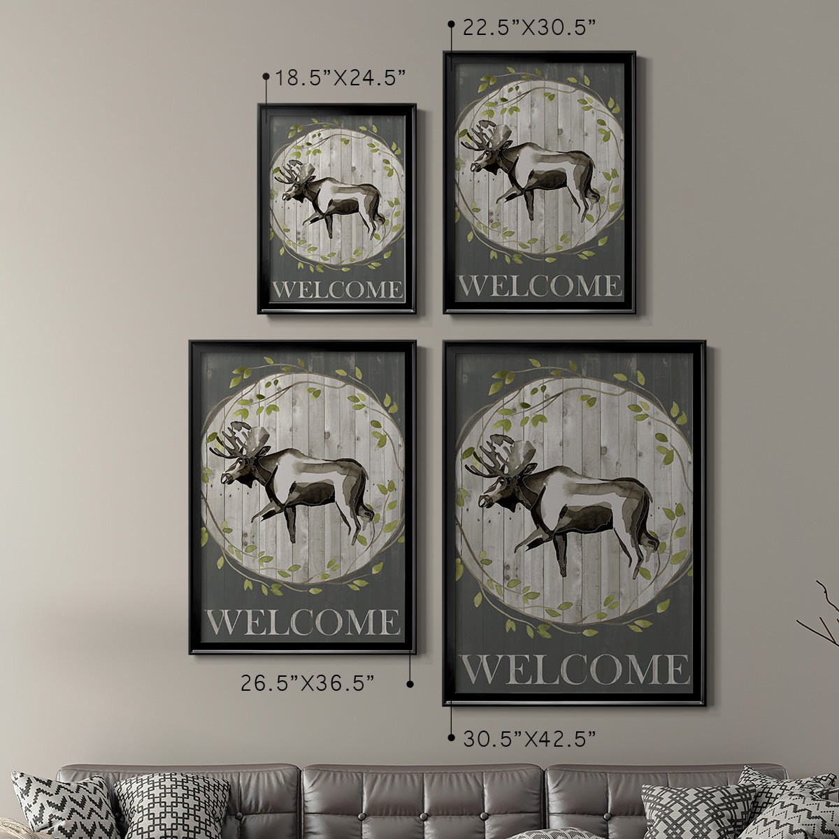 Woodland Welcome IV - Modern Framed Canvas Print