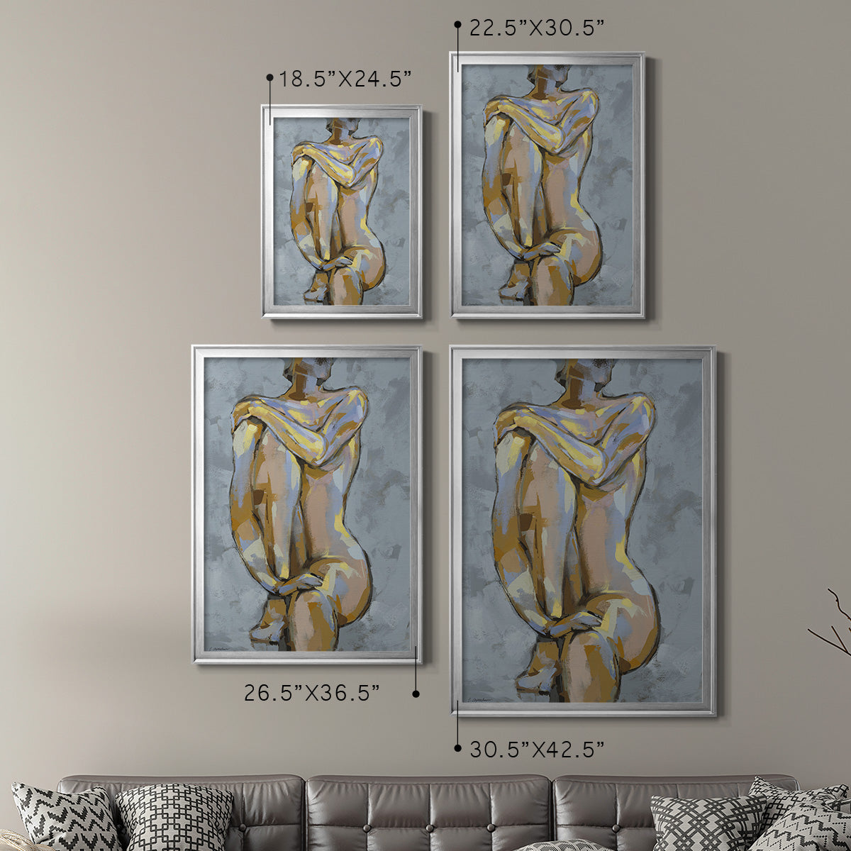 Grey Maiden I -  Framed Canvas Print