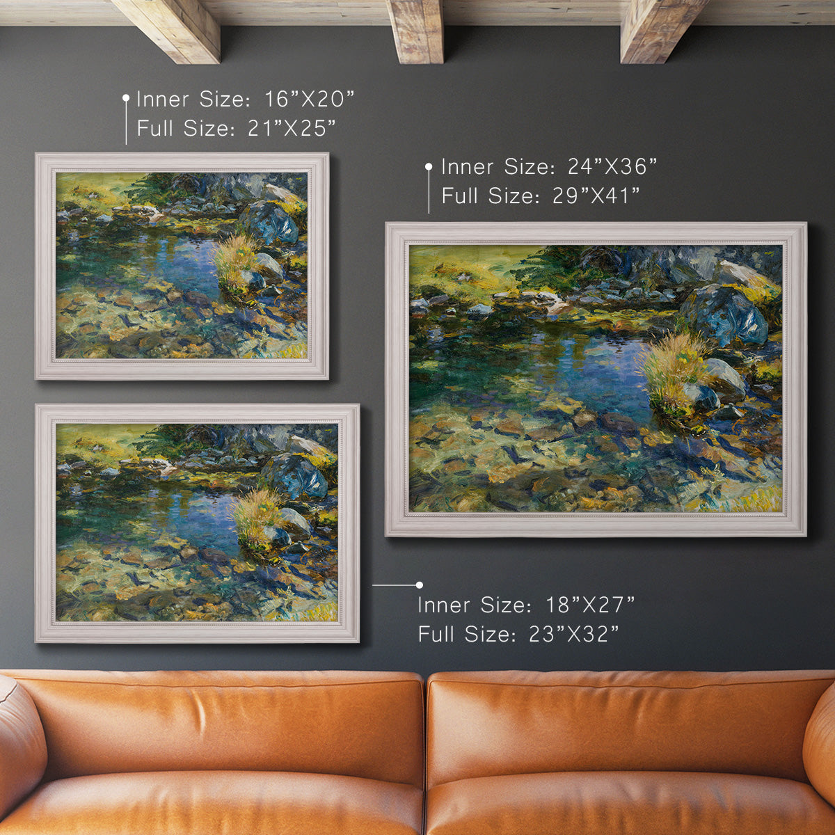 Alpine Pool - Ornate Framed Canvas Print