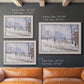 Snow, Boulevard de Clichy, Paris - Ornate Framed Canvas Print