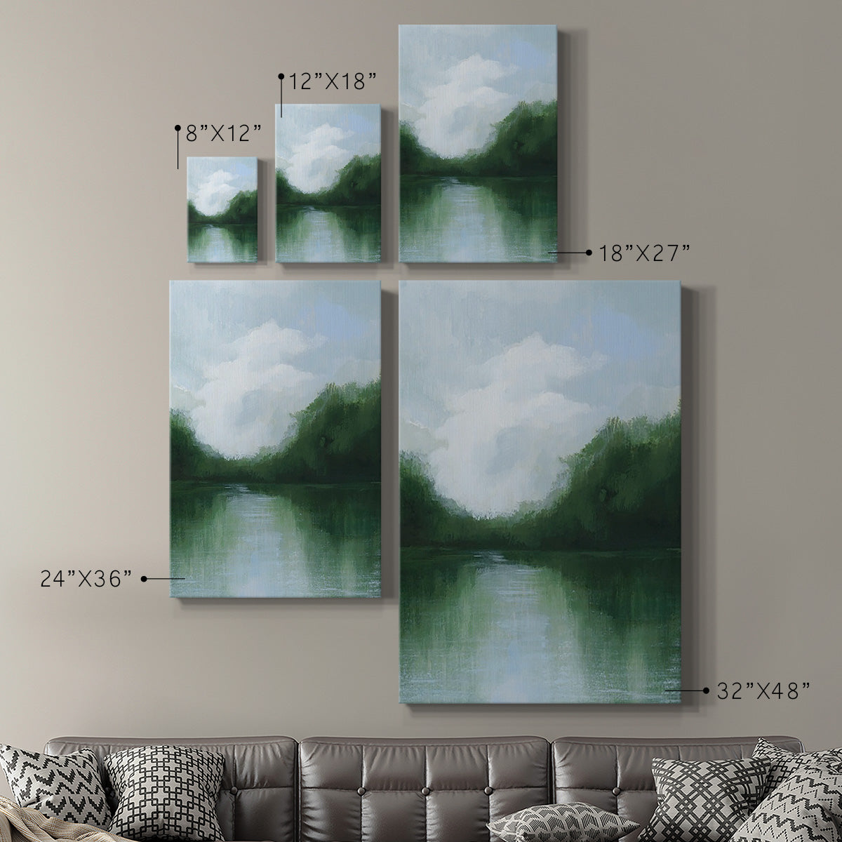 Mossy Reflections II Premium Gallery Wrapped Canvas - Ready to Hang