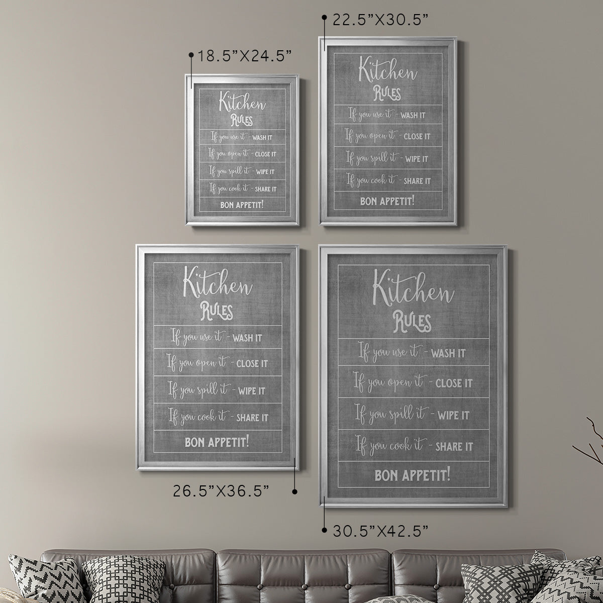 Bon Appetit - Modern Framed Canvas Print