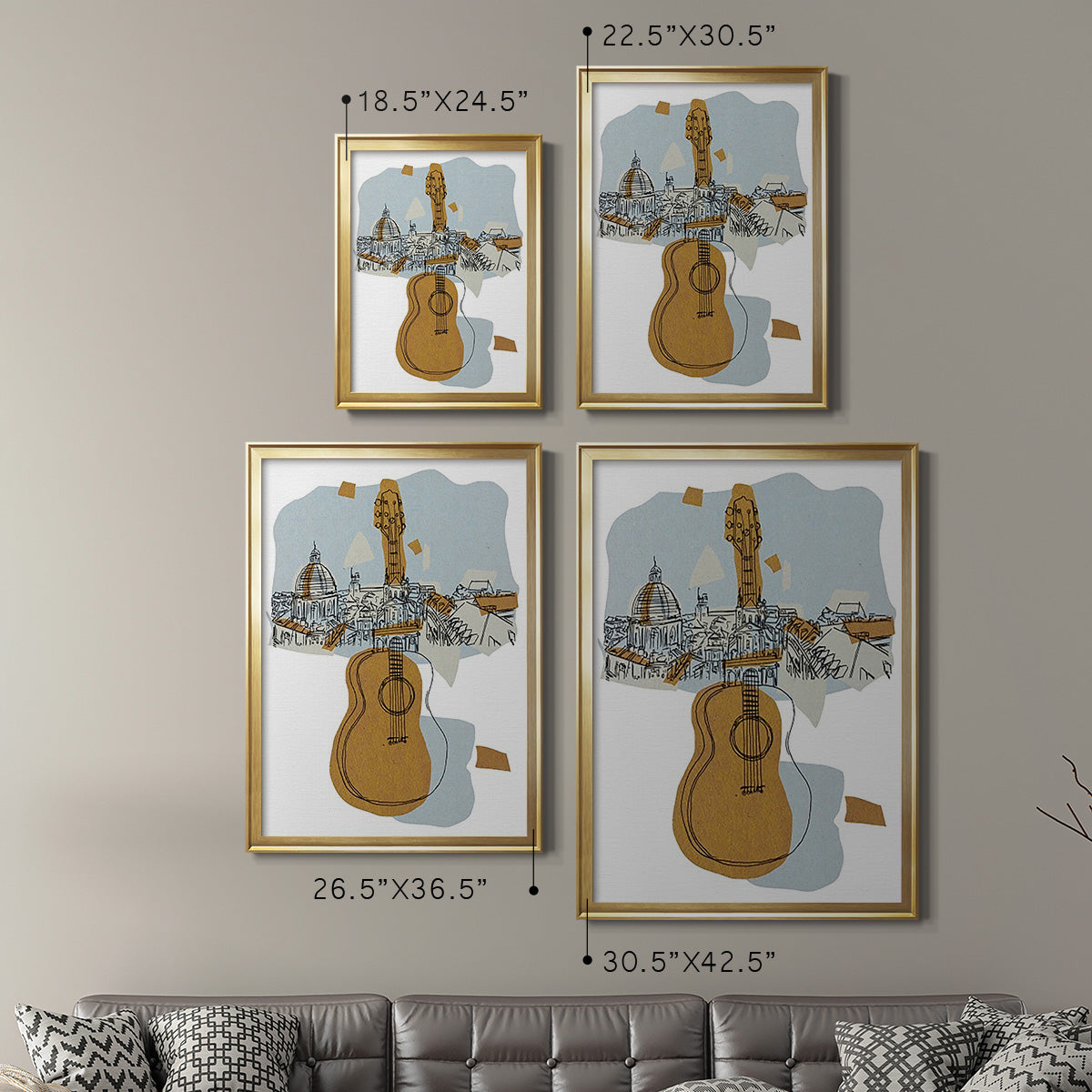 Rehearsal III - Modern Framed Canvas Print
