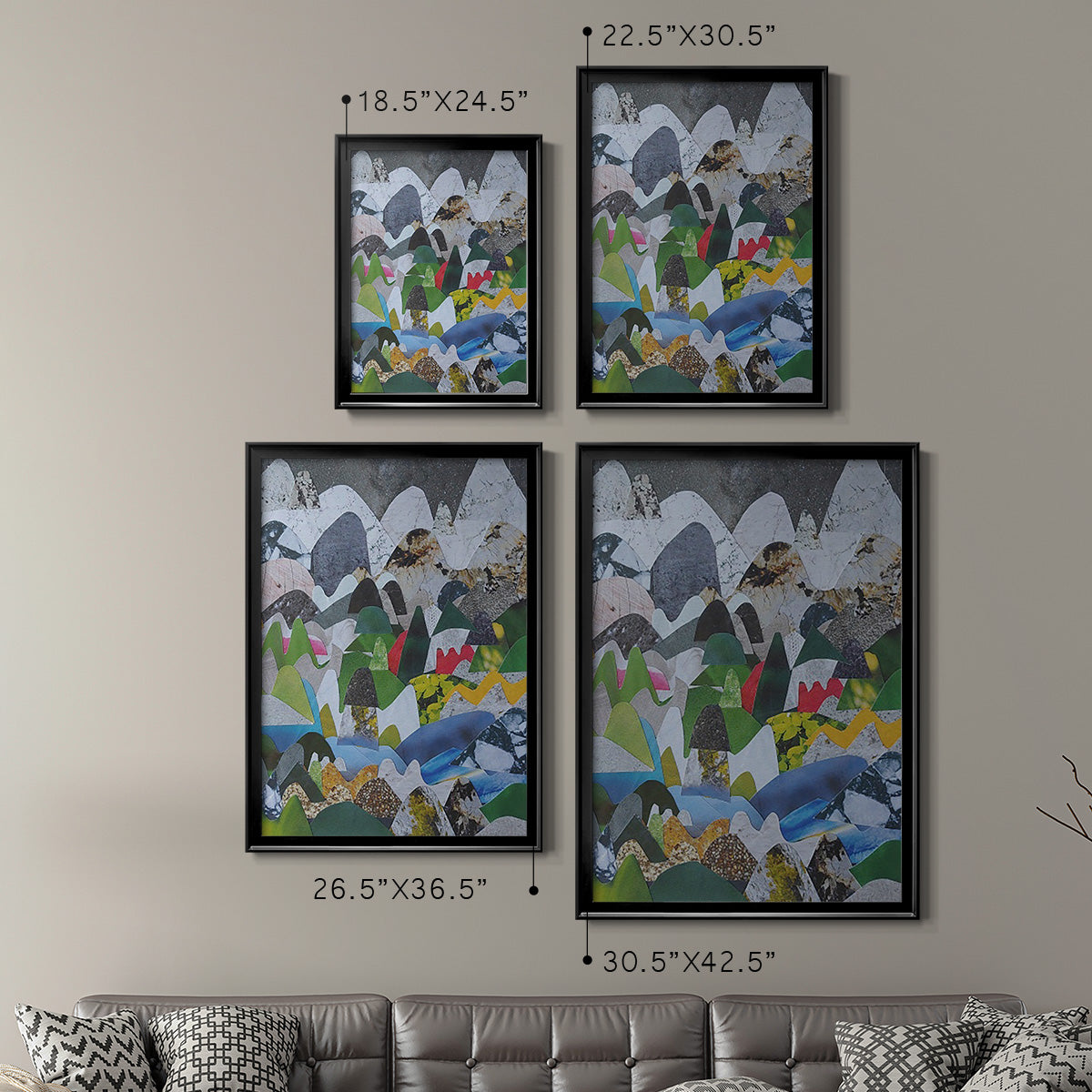 High Sierras - Modern Framed Canvas Print