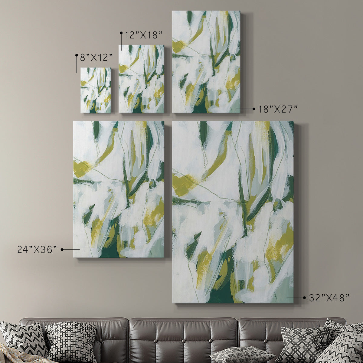 Emerald Ice I Premium Gallery Wrapped Canvas - Ready to Hang