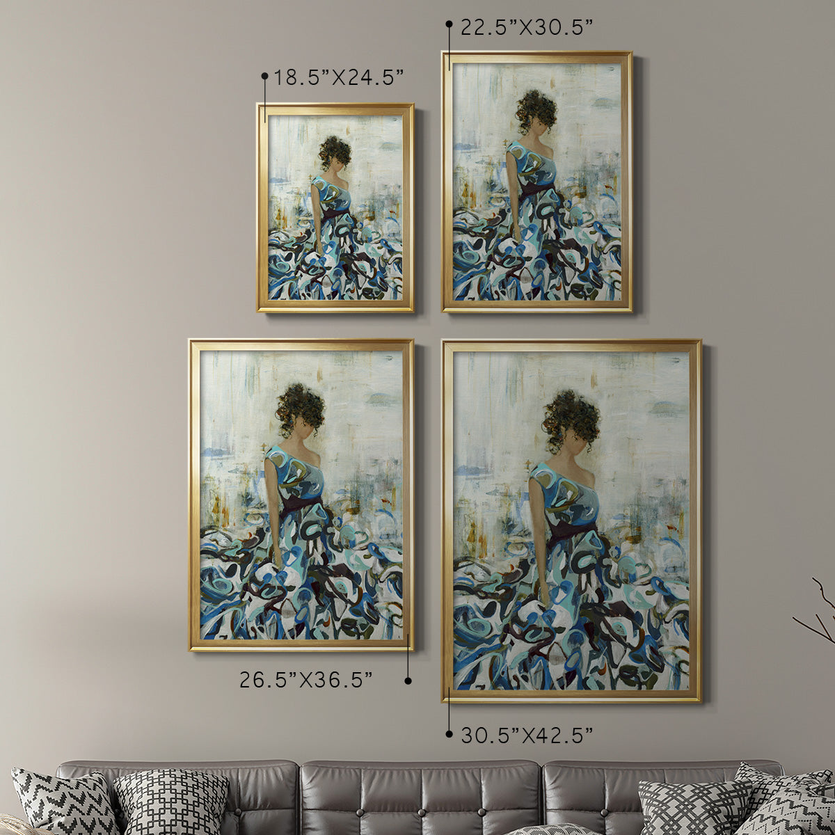 Fluid Beauty - Modern Framed Canvas Print