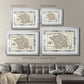 Bordered Map of France - Modern Framed Art Print