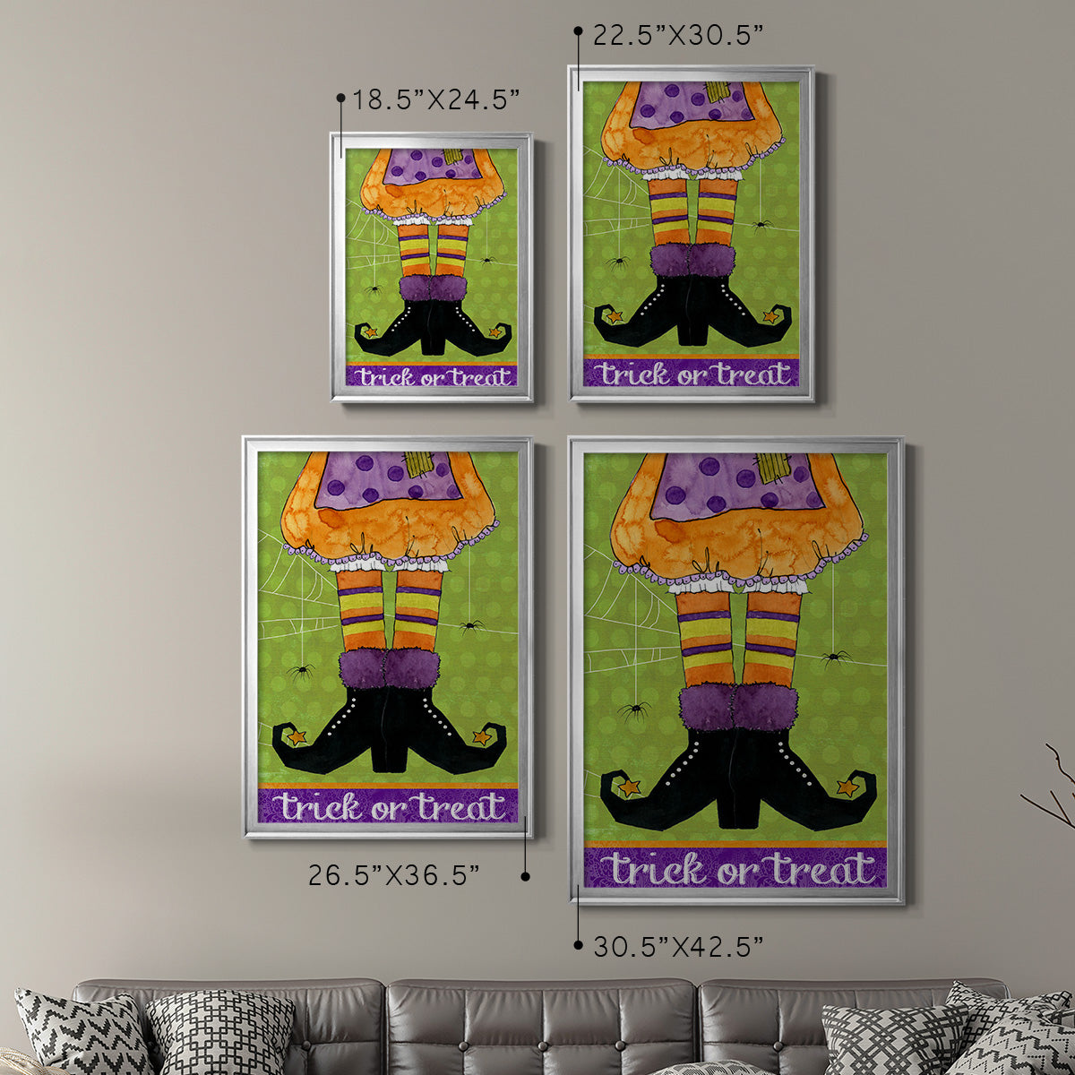 Trick or Treat - Modern Framed Canvas Print