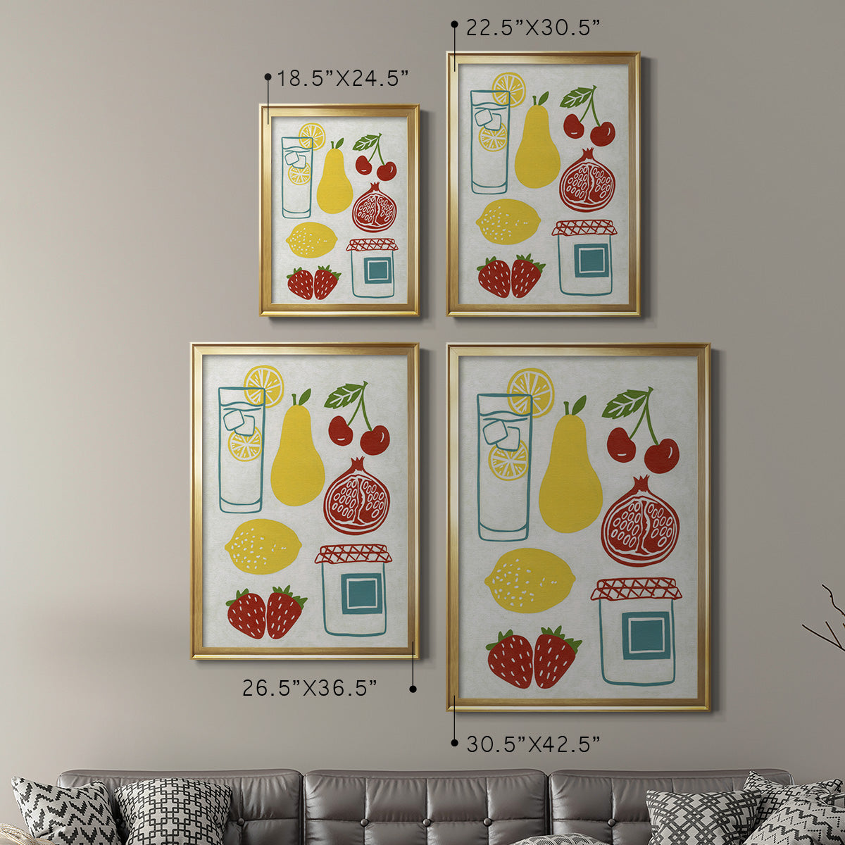 Sunday Picnic - Modern Framed Canvas Print