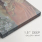 Close-up of a gallery-wrapped canvas corner showing a soft-toned composition with elegant simplicity, highlighting texture and print detail.