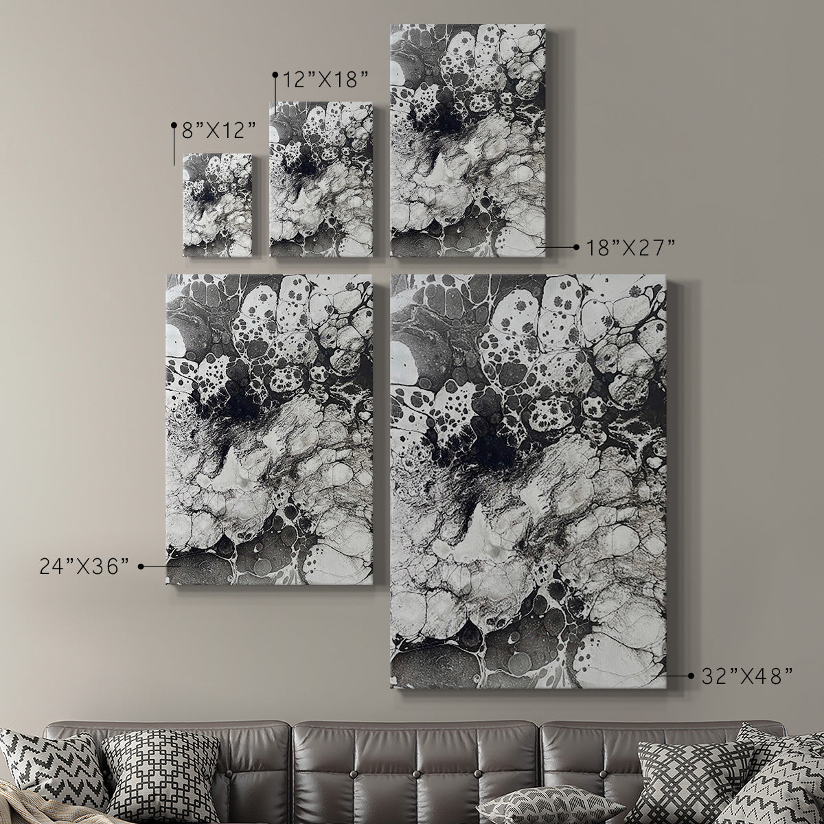 Marbling IX - Canvas Art Print