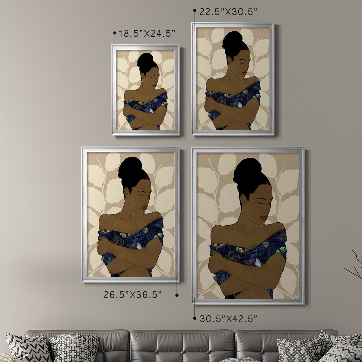 Ethnic Beauty II - Modern Framed Canvas Print