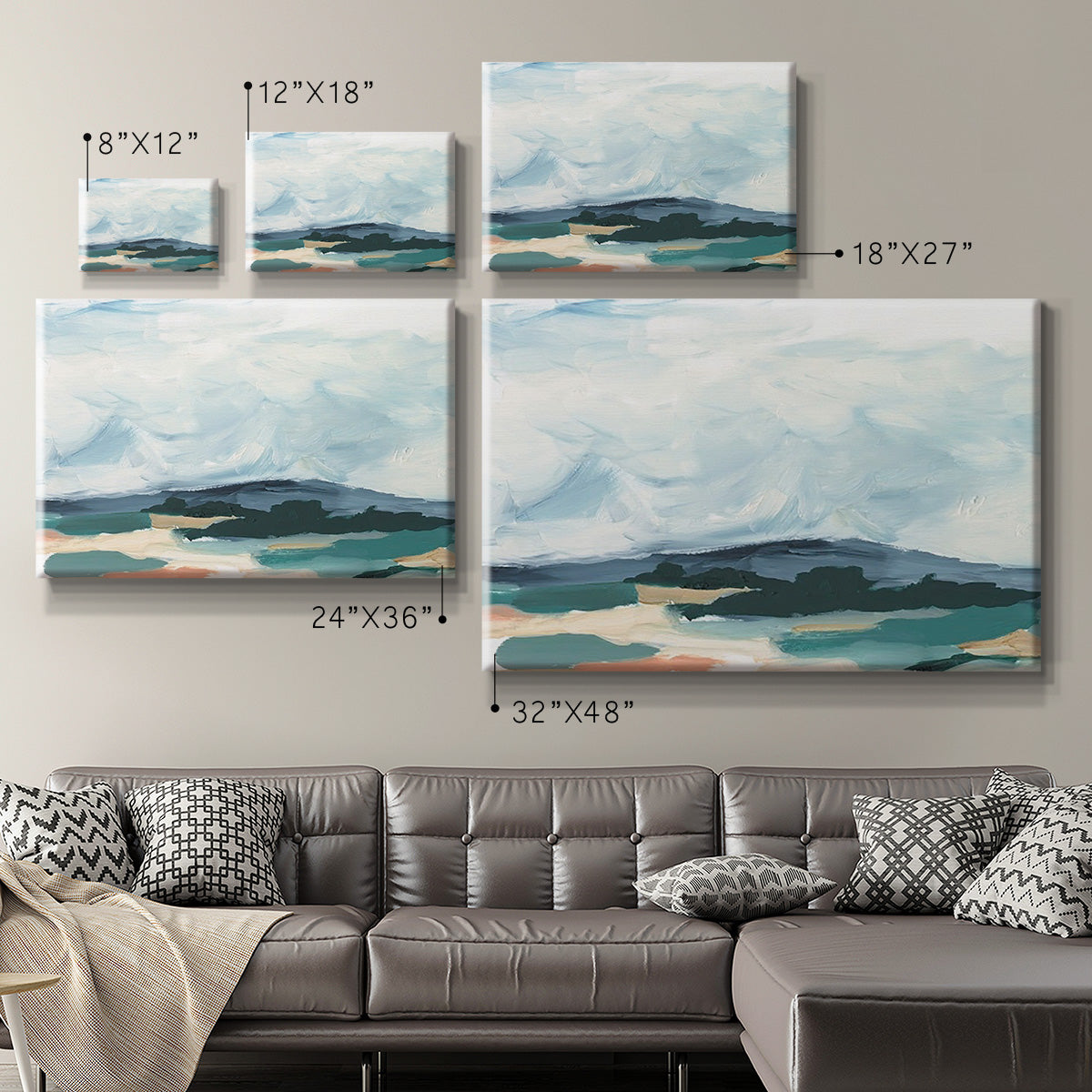 Pastel Vista I Premium Gallery Wrapped Canvas - Ready to Hang