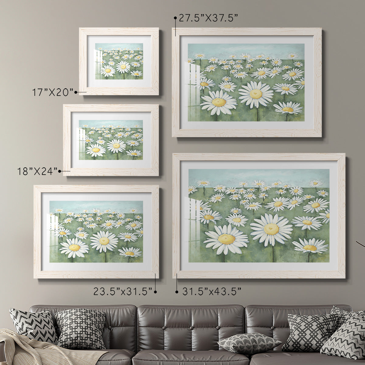 Field of Flowers - Barnwood Framed Art Print