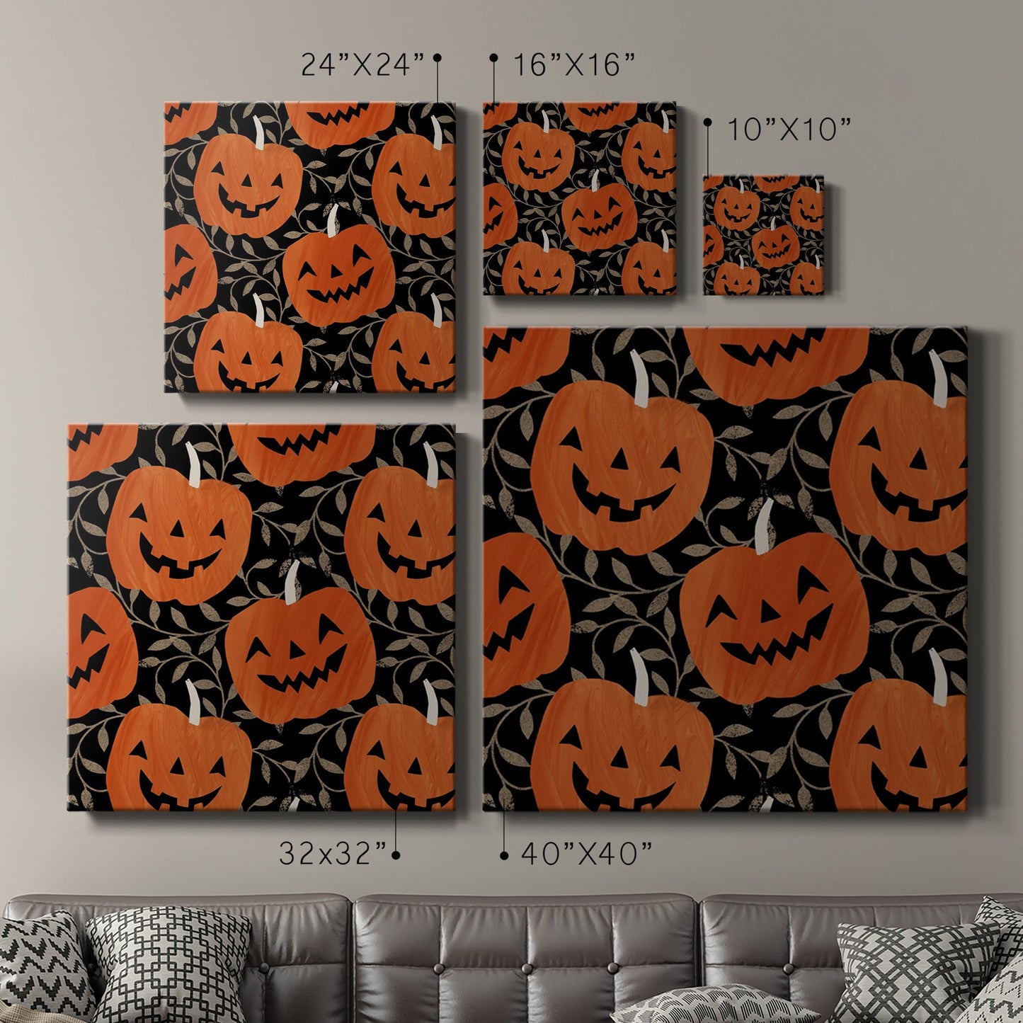 Graphic Halloween Collection G-Premium Gallery Wrapped Canvas - Ready to Hang