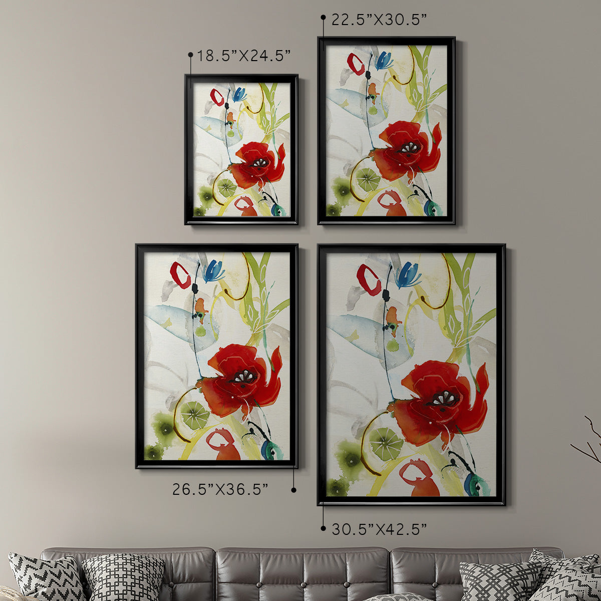 Local Color II - Modern Framed Canvas Print