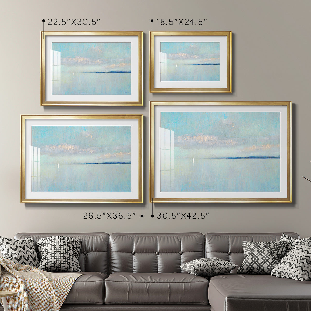 Sunrise Haze - Modern Framed Art Print