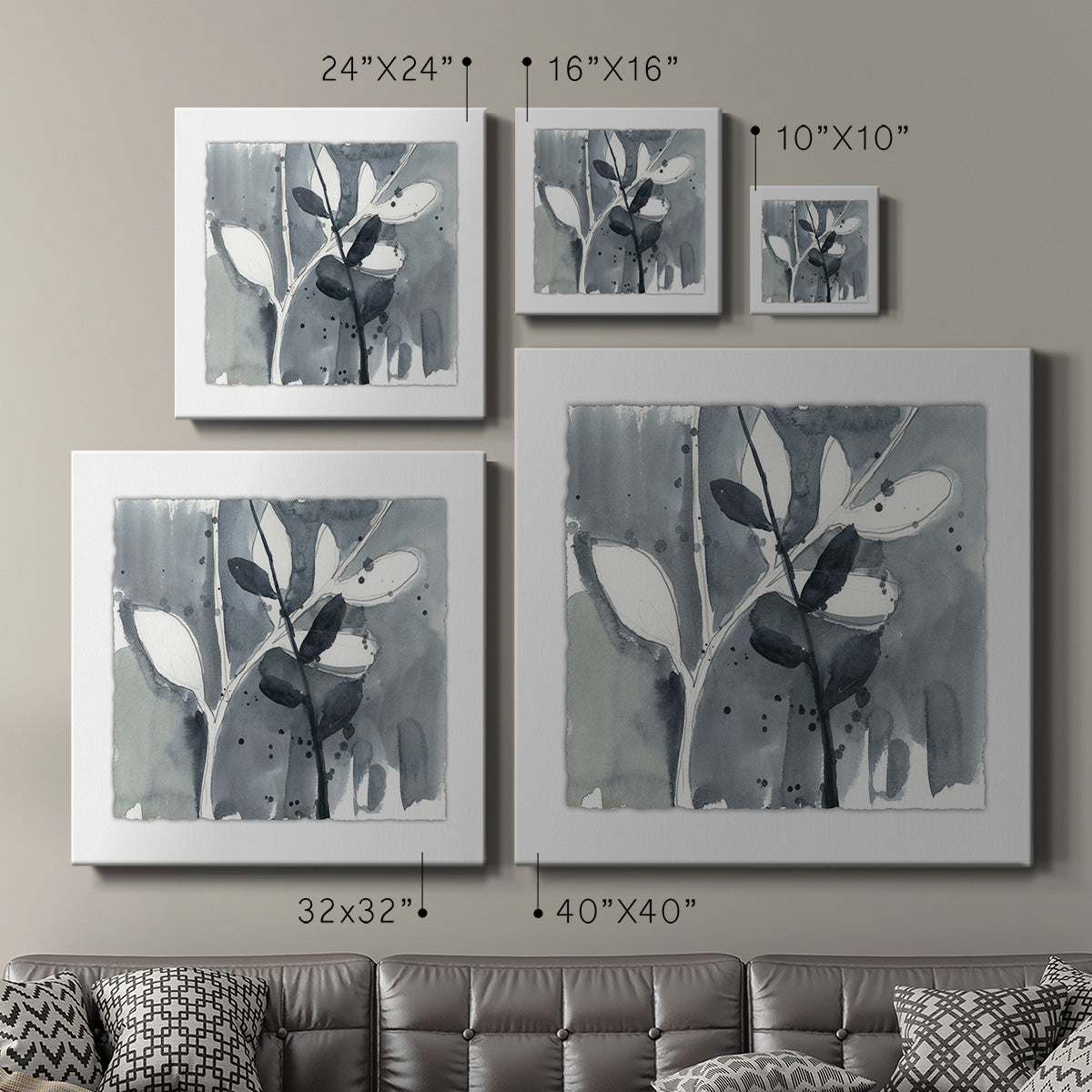 Branch Contours IX - Canvas Art Print