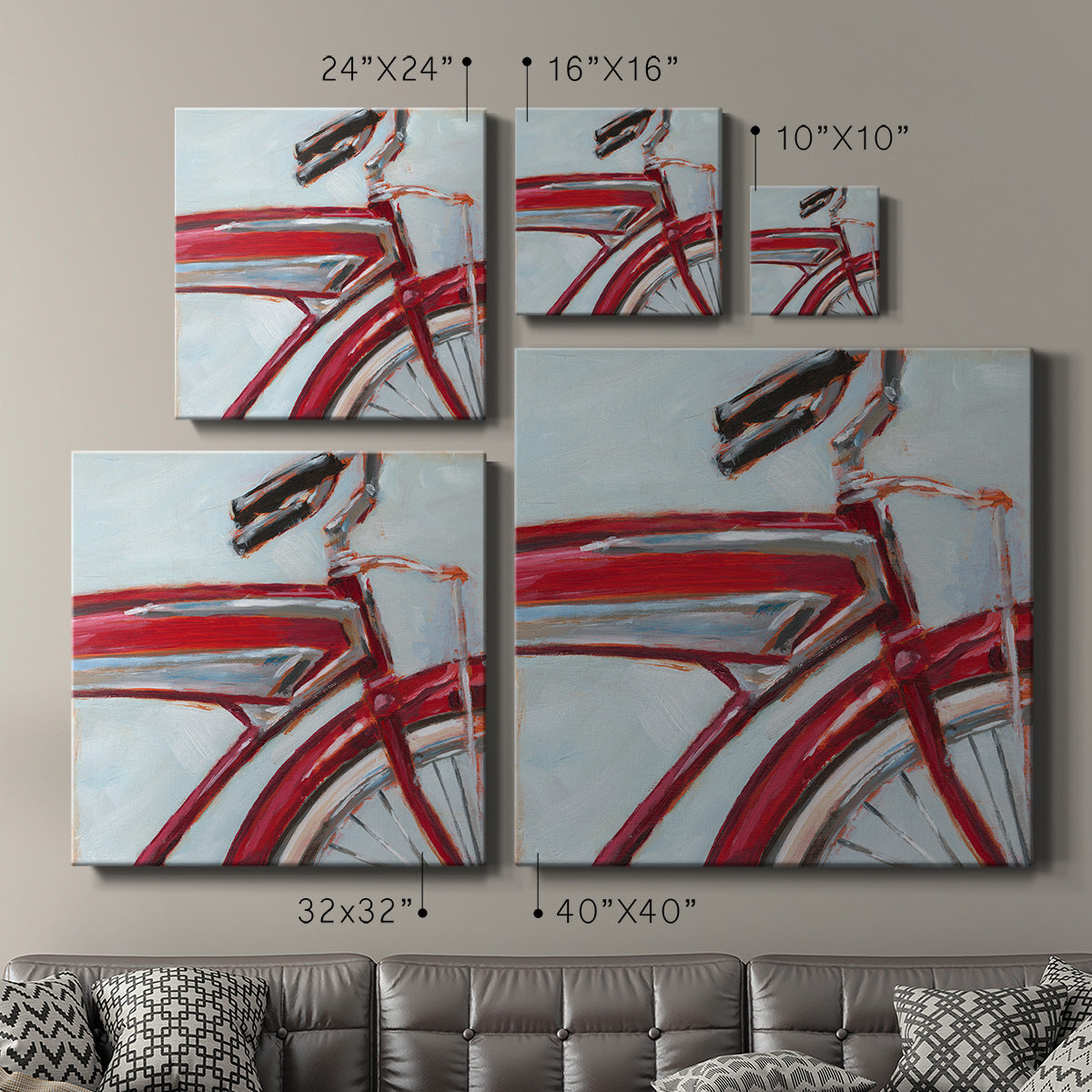 Retro Cycle I-Premium Gallery Wrapped Canvas - Ready to Hang