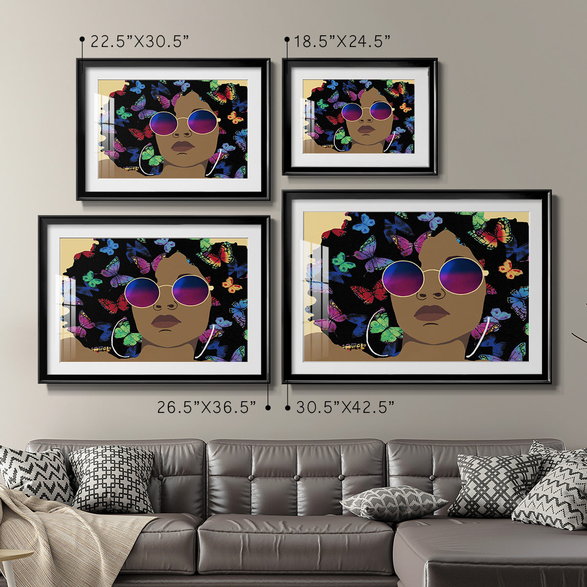 Butterfly Diva I Premium Framed Print - Ready to Hang