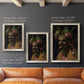 Surreal allegorical portrait representing the four seasons by Giuseppe Arcimboldo in an ornate champagne frame shown in multiple vertical size options.