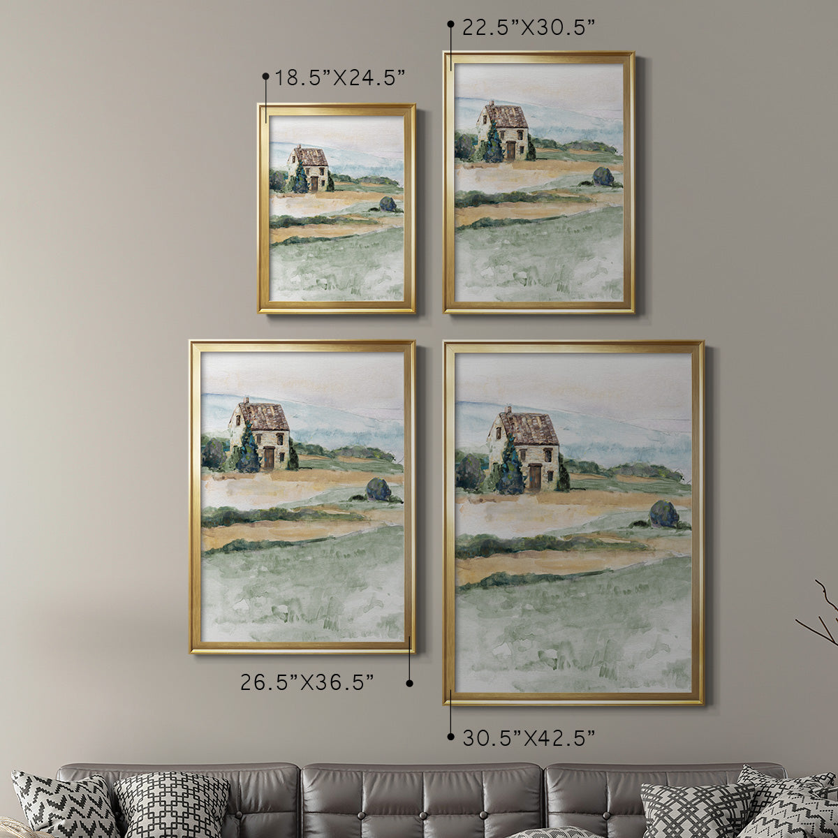 On the Countryside I - Modern Framed Canvas Print